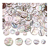 100Pcs 5 Styes 2-Hole Shell Buttons BUTT-PH0001-44-6