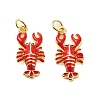 Brass Enamel Pendants X-KK-L237-027G-02-1