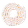 Opaque Solid Color Electroplate Glass Beads Strands X-EGLA-A039-P2mm-L06-3