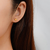 Minimalist Stainless Steel Geometric Flower Stud Earrings for Women's Daily Wear WY0969-5