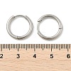 Tarnish Resistant 202 Stainless Steel Huggie Hoop Earrings X-EJEW-F111A-17mm-P-3