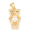 Brass Micro Pave Cubic Zirconia Pendants ZIRC-Z016-12G-A-1