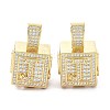 Alphabet Brass Micro Pave Clear Cubic Zirconia Pendants ZIRC-O045-01G-J-2