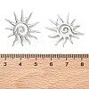 Sun Brass Stud Earrings for Women EJEW-A167-08P-5