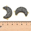 Brass with Druzy Resin Connector Charms KK-C158-05C-G-3