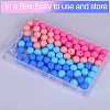 80Pcs 4 Style Round Silicone Focal Beads SIL-SZ0001-22I-4