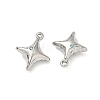 304 Stainless Steel Rhinestone Pendants X-STAS-L308-04C-P-2