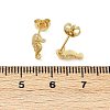 Brass Stud Earrings EJEW-R032-04G-5