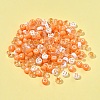 200Pcs Flat Round Acrylic Enamel Beads MACR-FS0001-88-8