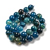 Faceted Natural Banded Agate Beads Strands G-F447-12mm-O08-3