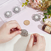 6Pcs ABS Plastic Imitation Pearl Shank Buttons BUTT-PH0001-51P-3