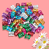 350Pcs 7 Colors Aluminum Dreadlocks Beads Hair Decoration ALUM-SC0001-11-6