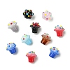 16Pcs 8 Colors Handmade Lampwork Enamel Bumpy Beads LAMP-CJ0002-72-8