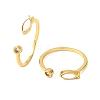 Brass Micro Pave Cubic Zirconia Cuff Rings for Women RJEW-K309-39D-G-4