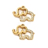 304 Stainless Steel Rhinestone Pendant STAS-U047-18G-1