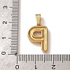 304 Stainless Steel Micro Pave Clear Cubic Zirconia Pendants CU-CBA703A-05G-P-3