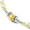 Cross & Virgin Mary Alloy Rosary Bead Necklaces NJEW-JN05123-05-5