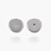 Eco-Friendly 316 Surgical Stainless Steel Stud Earring Settings X-STAS-F181-01P-10mm-1