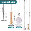 2Pcs 2 Style Baseball Theme PU Leather & Wood Ceiling Fan Pull Chain Extenders FIND-GF0005-92-2
