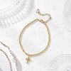 Brass Charm Bracelets BJEW-JB12205-1