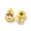 Brass Micro Pave Cubic Zirconia Charms KK-L075-017G-01-2