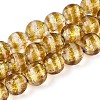 Handmade Foil Glass Beads Strands FOIL-N033-05G-1