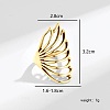 Minimalist Hollow Feather Brass Finger Ring for Women UI5232-1-3