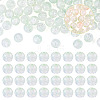100Pcs Crackle Transparent Glass UV Reactive Beads GLAA-TA0004-28C-1