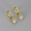 Valentine's Day Brass Clear Cubic Zirconia Hoop Earrings WG82BE5-01-1
