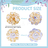 2Pcs 2 Colors Polyester Camellia Brooches JEWB-FG0001-64B-2