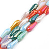 Electroplate Glass Beads Strands X-EGLA-Q026-013-1