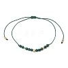 Natural Round Malachite Beads Braided Bead Bracelets for Women BJEW-JB11655-11-2