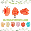 120Pcs 6 Colors Dyed Synthetic Coral Beads CORA-PH0001-01-2