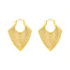 Textured Brass Hoop Earrings for Women FS-WGF2C06-01-2