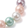 2Pcs Mother's Day 8mm Round Polished Shell Pearl Jewelry BJEW-JB10878-5