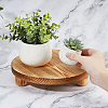 Wood Round Plant Saucer AJEW-WH0473-07A-3