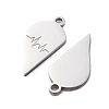 304 Stainless Steel Split Pendants LS-STAS-H235-03D-P-3