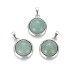 Natural Green Aventurine Pendants G-L512-B09-1