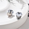 Cubic Zirconia Clip-on Earrings EJEW-L100-01P-07-01-3