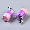 Epoxy Resin and Polymer Clay Pendant GLAA-S181-15C-2