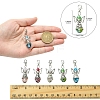20Pcs 5 Colors Angel Glass Acrylic Pendants HJEW-FS00016-5