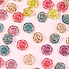 180Pcs 6 Colors Transparent Acrylic Buttons DIY-CY0002-02-7