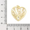 Rack Plating Brass Clear Cubic Zirconia Pendants KK-M293-15G-3