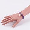 Resin Elephant Charm Bracelets BJEW-JB02911-03-3