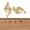 Brass Micro Pave Cubic Zirconia Pendants KK-A271-07C-G-3