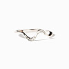 Wave Shaped Brass Micro Pave Clear Cubic Zirconia Finger Rings FS-WG385C2-05-5