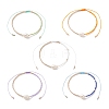 5Pcs 5 Colors Natural Pearl & Glass Seed Braided Bead Bracelets Set for Women BJEW-JB08888-1