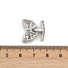 Brass Micro Pave Clear Cubic Zirconia Fold Over Clasps KK-C075-38P-3