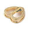 Eco-Friendly Rack Plating Brass Micro Pave Cubic Zirconia Slider Charms KK-F853-33G-3