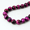 Natural Rose Tiger Eye Beads Strands G-G099-6mm-3-1